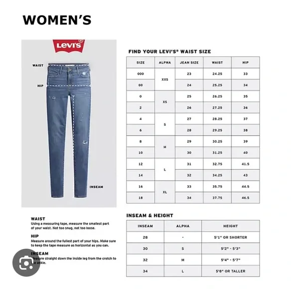 Levi’s Classic Blue Women's Jeans Denim Waist 27 - Picture 12 of 13